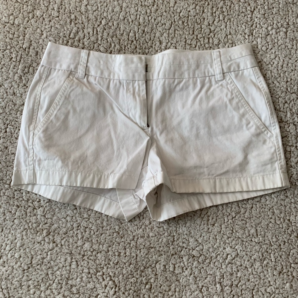 J. Crew White Chino Shorts